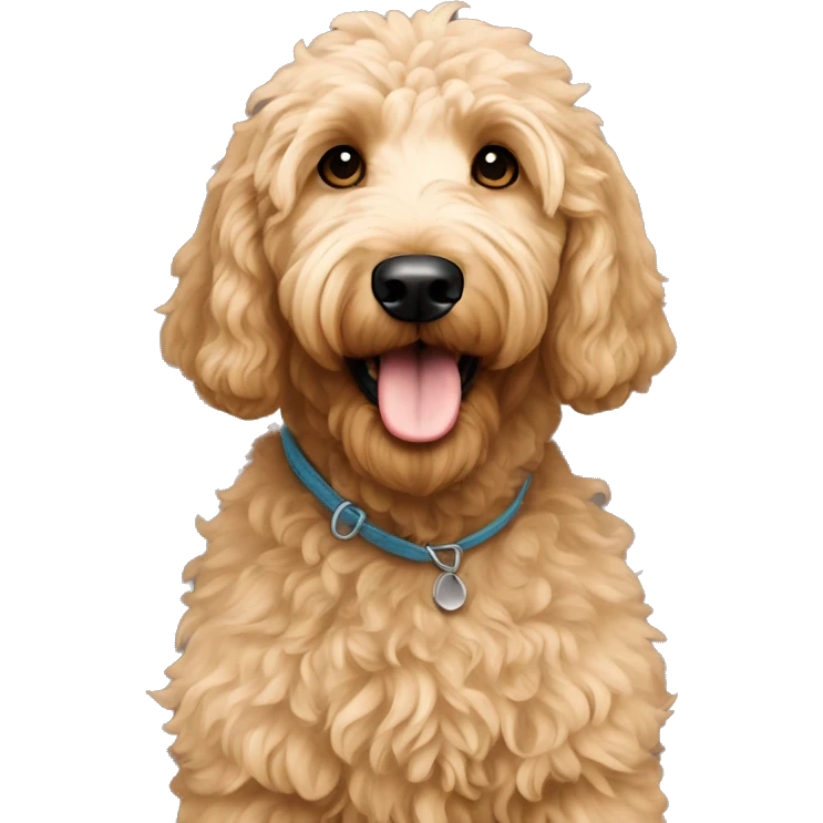 Beige goldendoodle emoji