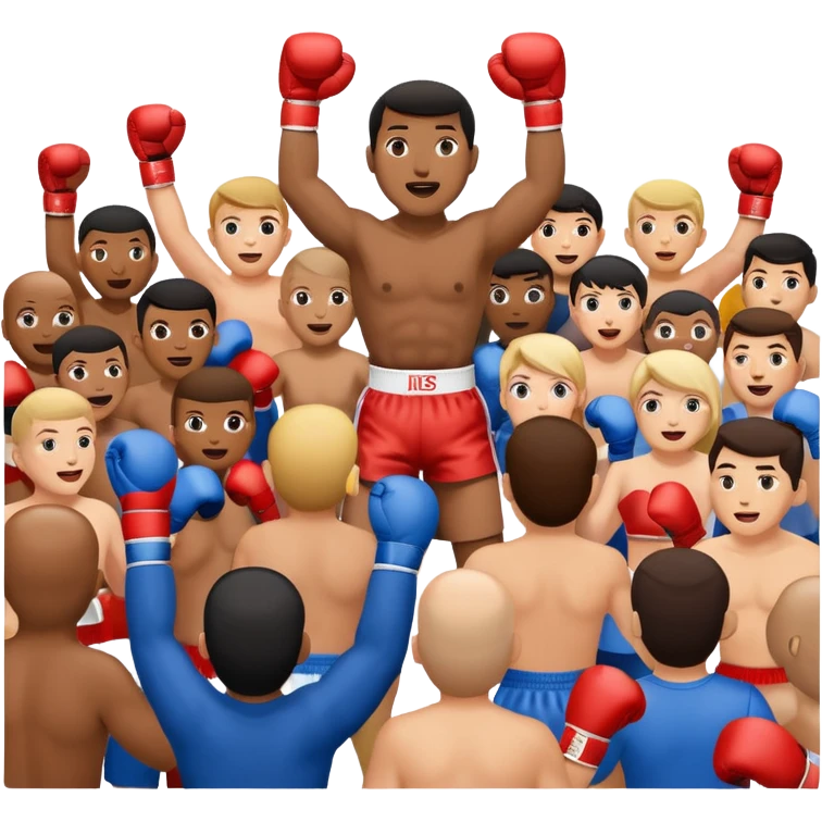 a boxing match shown on a television emoji