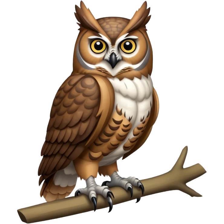 Full Body Great Horned Owl emoji
