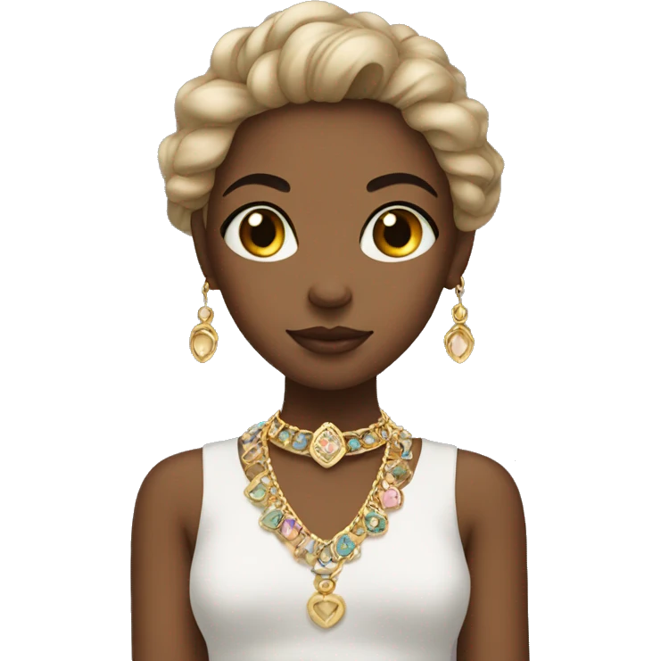 serene girl with jewelry  emoji