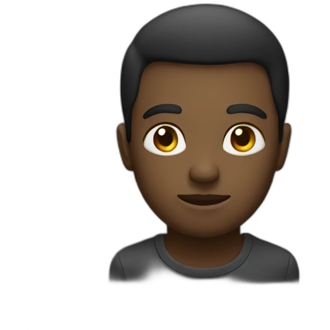 thinking but black emoji