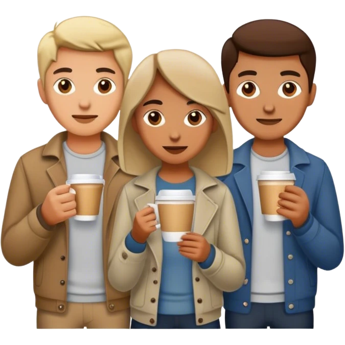 family drinking coffee emoji