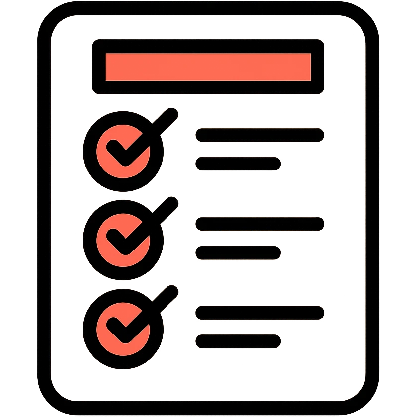 colored checklist icon with beige background, quick task aesthetic emoji
