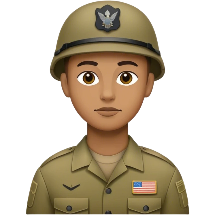 photorealistic American soldier in full height emoji