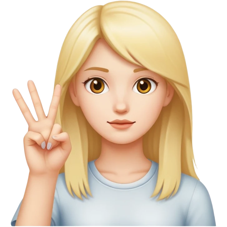 A girl holding up 2 middle fingers  emoji