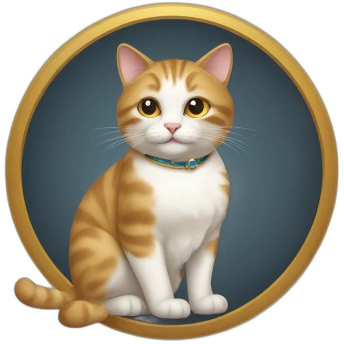  a cat with royal emoji