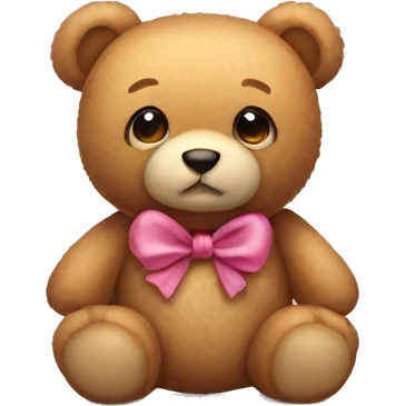 teddy bear with bow emoji