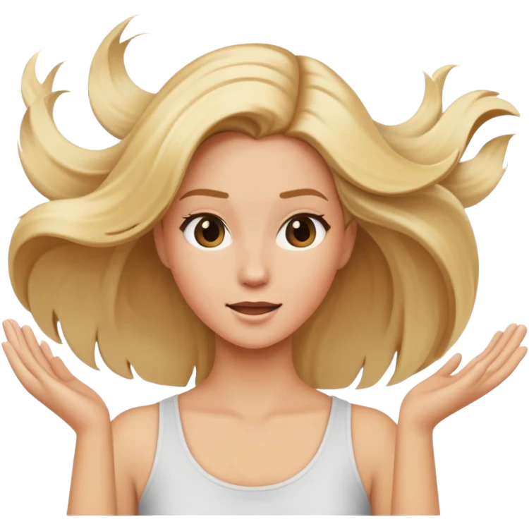 Hair flip blonde female emoji