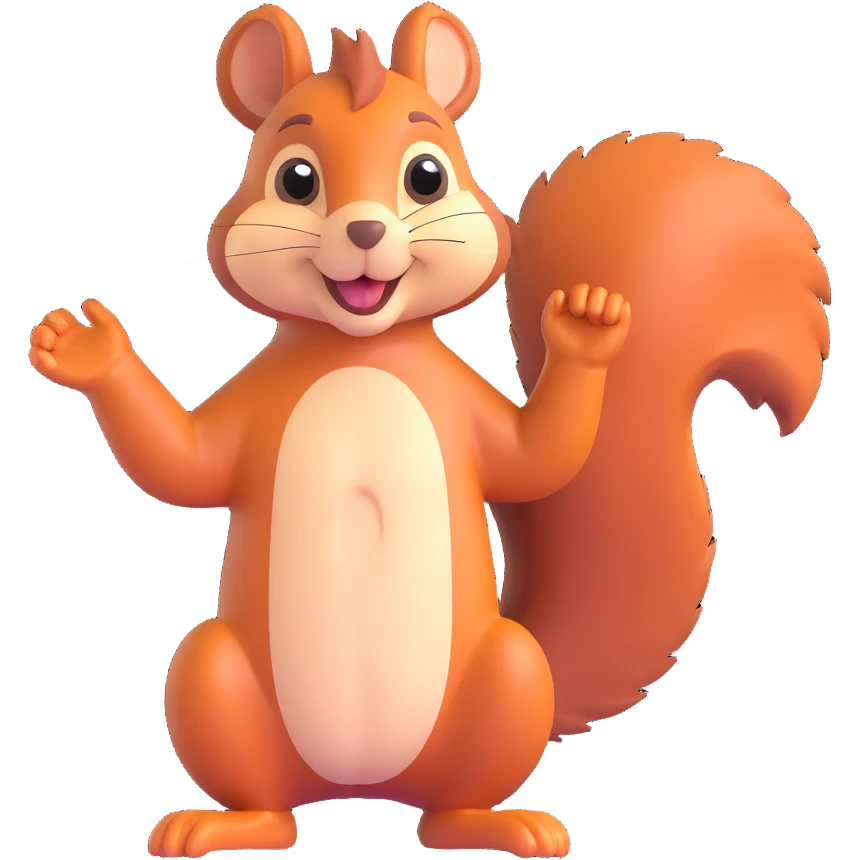 very happy squirrel emoji