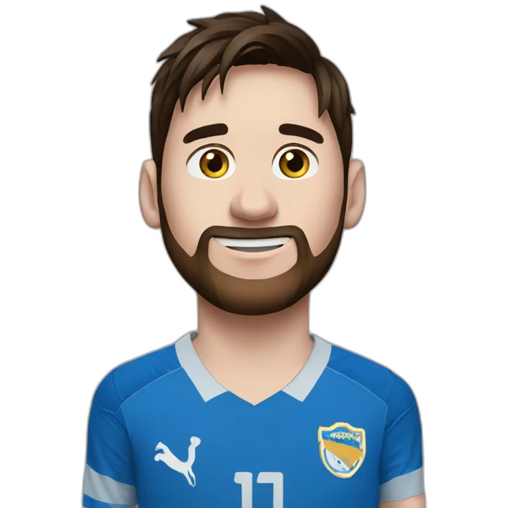 Messi con el salvador en el mundial emoji