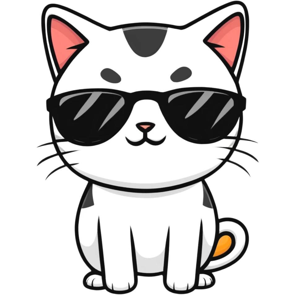 Cat with sunglasses emoji