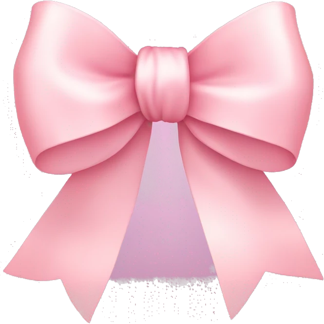 light pink ribbon bow emoji