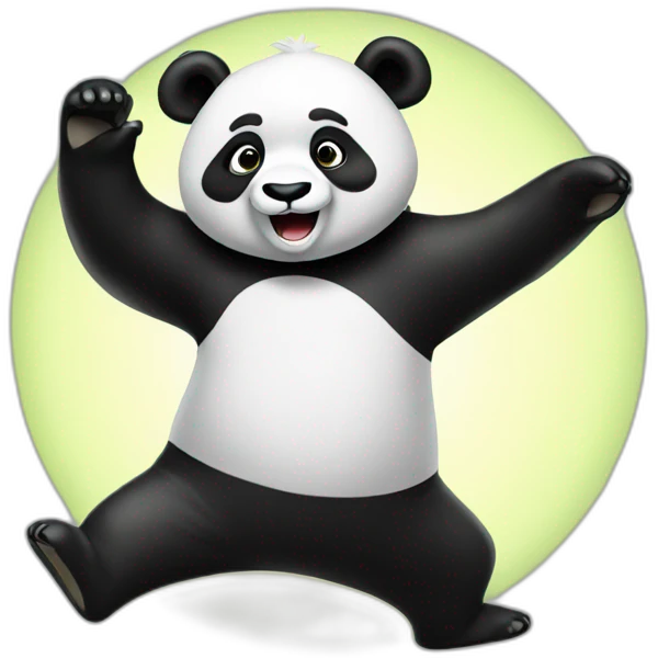 Panda dancing  emoji