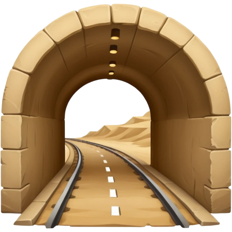 The tunnel is sandy emoji