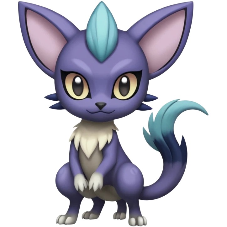 Smooth Edgy Cool Dark Dusky Gloomy Meloetta-Purrloin-Absol-Gatomon-Trico-Pokémon-Fakémon-fusion-hybrid-creature emoji