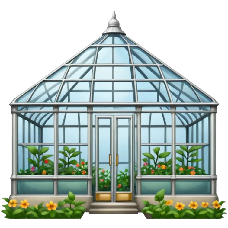 a big glasshouse in a garden (kew garden) emoji