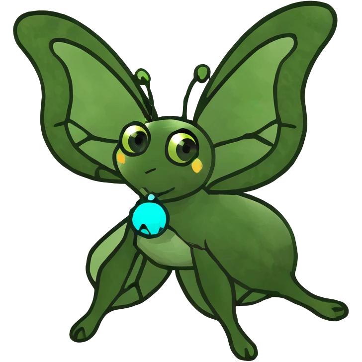 pink butterfly made of jewels emoji