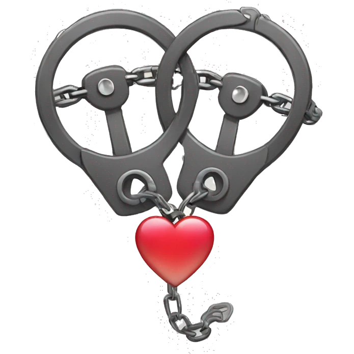 Handcuffs with a heart emoji