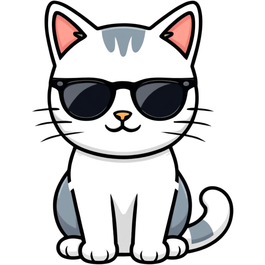 Cat with sunglasses emoji