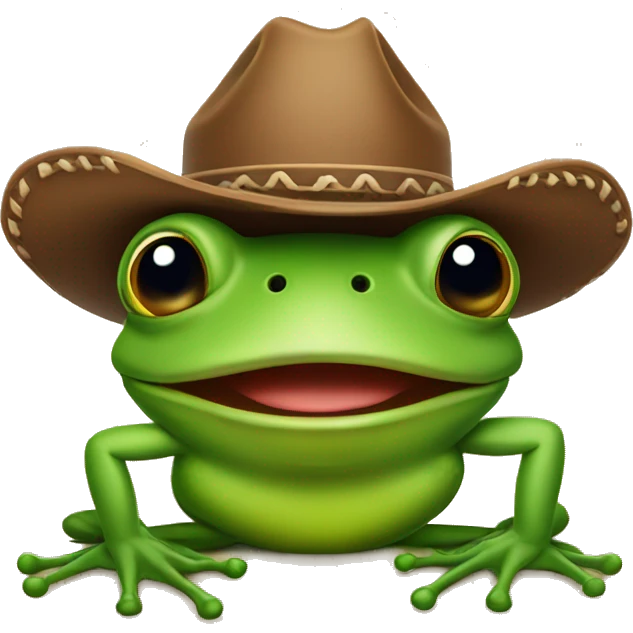 Frog with cowboy hat emoji