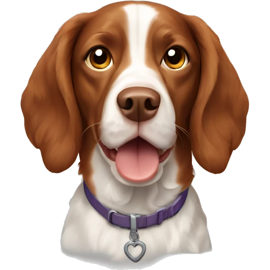 Light brown Brittany Spaniel emoji