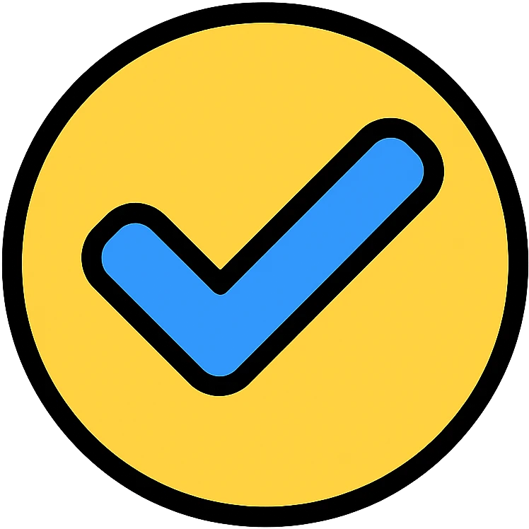 verified icon, clean, recognizable, suitable for social media emoji