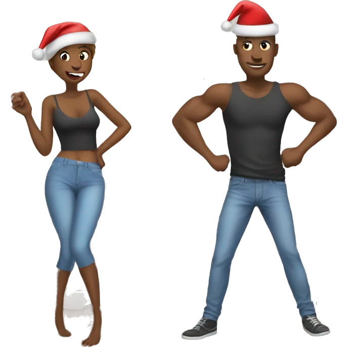 Couple being naughty before Christmas  emoji