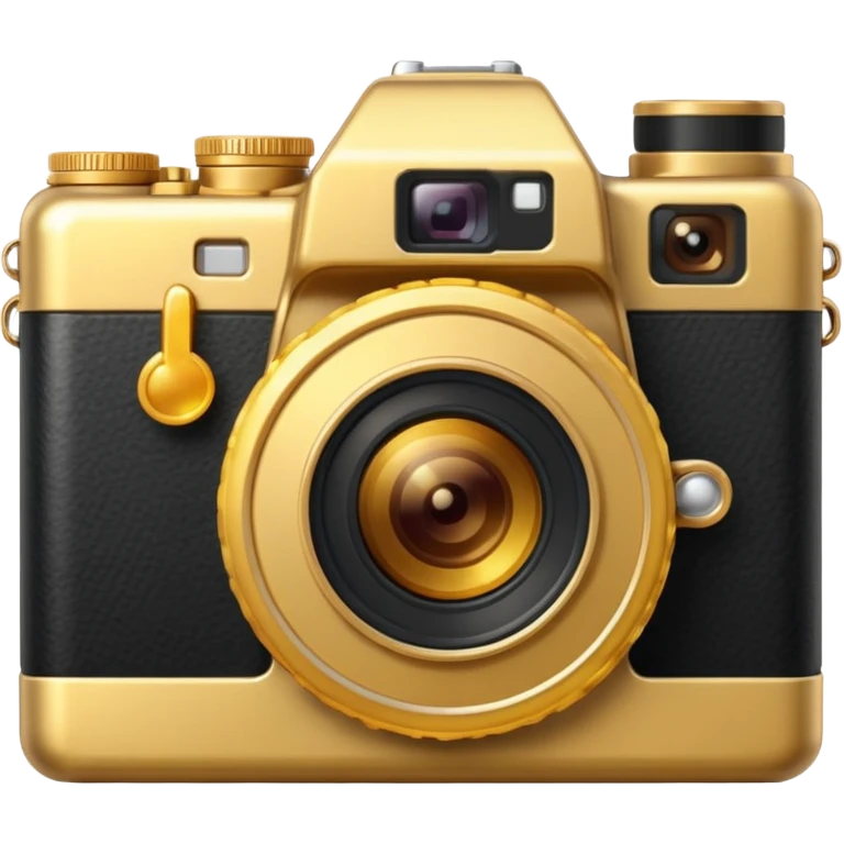 a premium to quality made of gold photocamera emoji