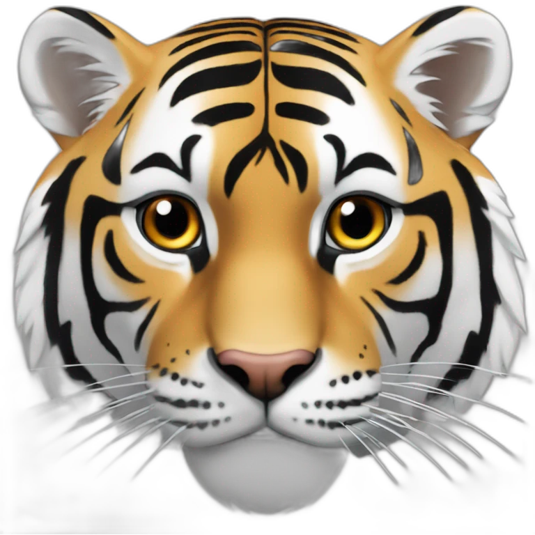 Tigre blanc enragé emoji