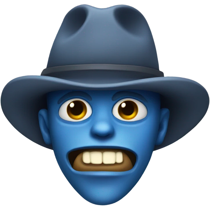 blue alien cowboy emoji