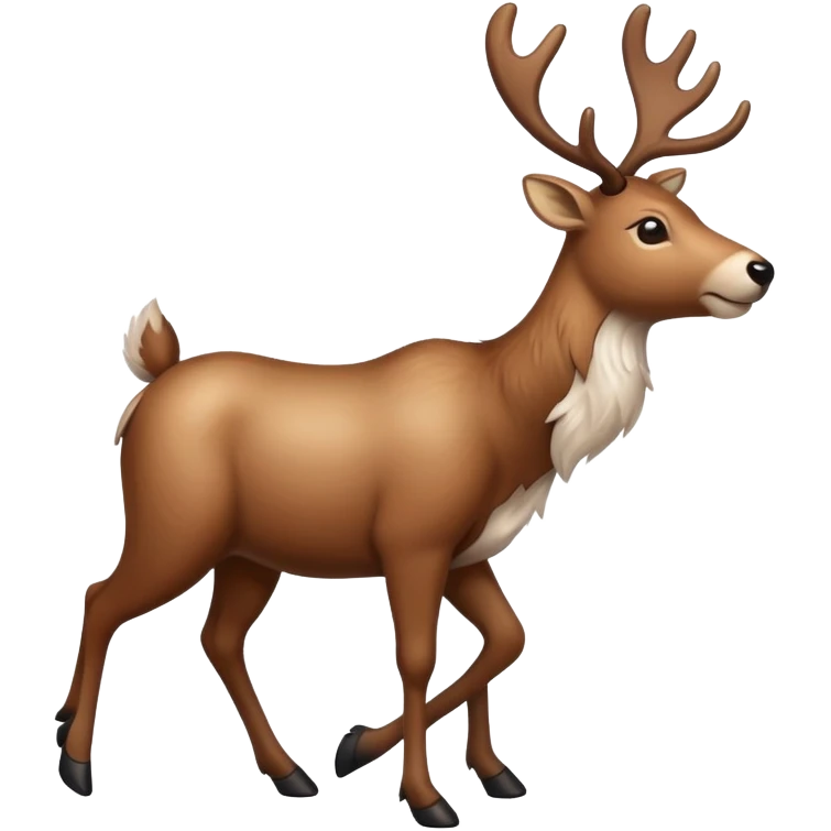 A reindeer is walking along Arbat. emoji