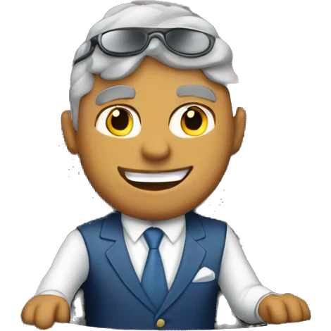 A rich guy driving a jet  emoji