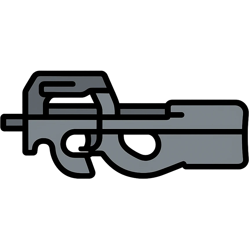 grey P90 weapon emoji