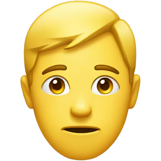 Tired yellow circle face emoji