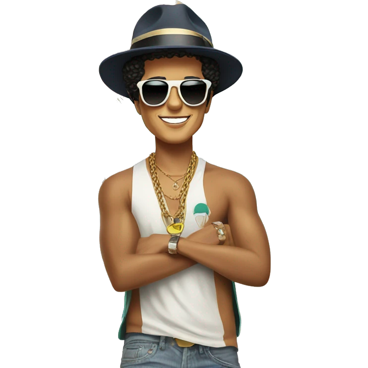 Bruno Mars on the beach  emoji