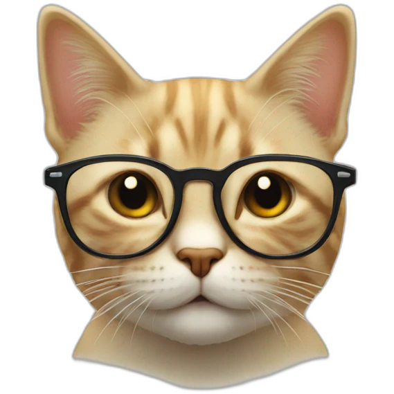 Un chat avec de lunettes de soleil emoji