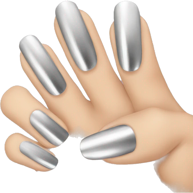 chrome nails emoji