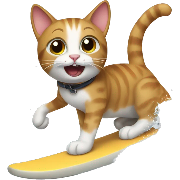 A cat surfing emoji