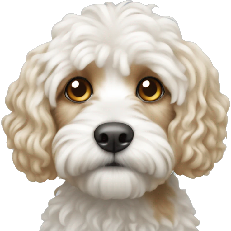 White Cavapoo  emoji
