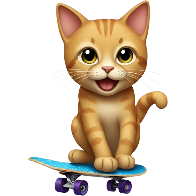 Cat on a skateboard emoji