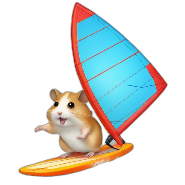 Hamster windsurfing  emoji