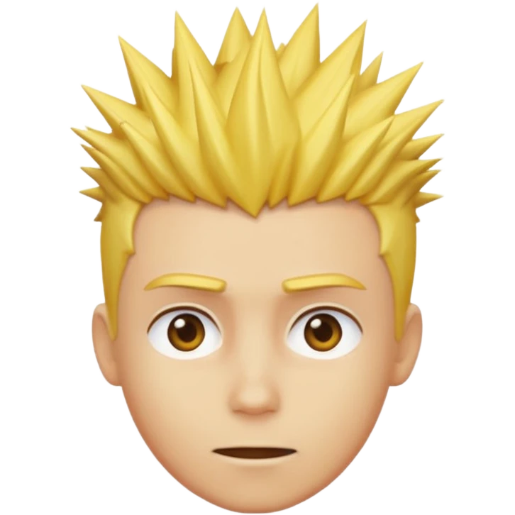 From the previous emoji I want the center above section of the head be yellow emoji