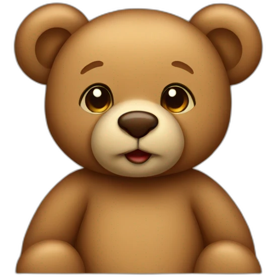Light brown teddy bear emoji