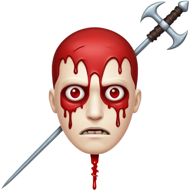 dead white guy with x's for eyes on a spike emoji