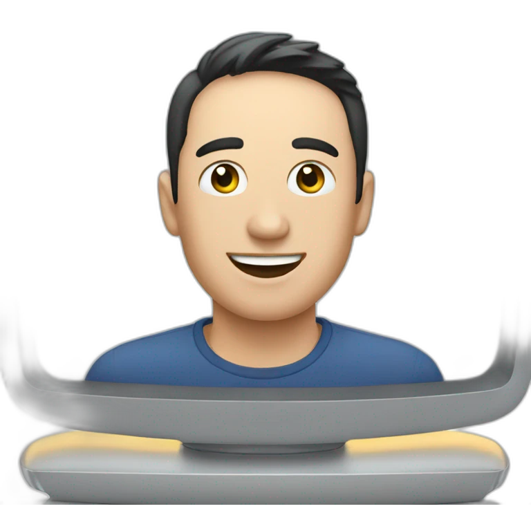 Computer display with video call on it emoji