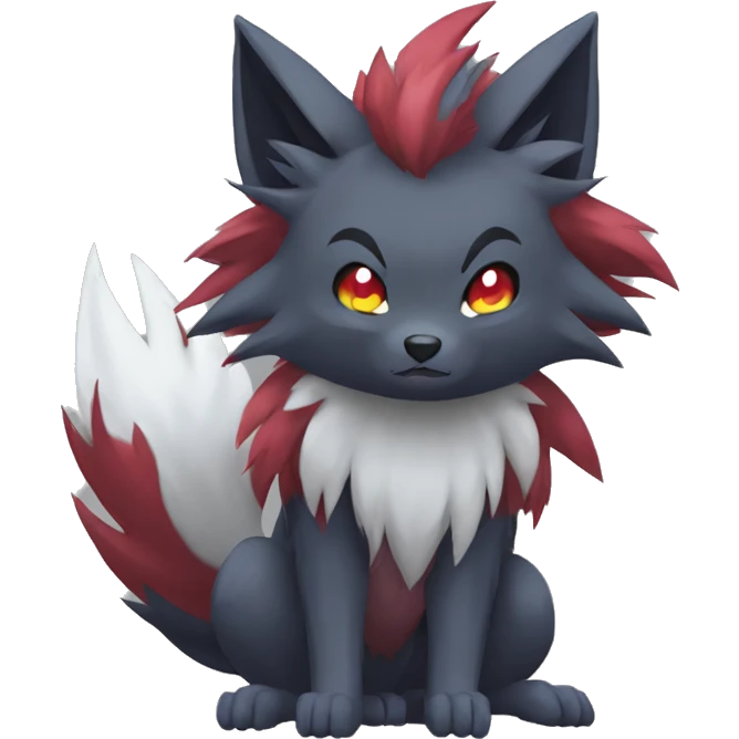 Zoroark-Mightyena-Zorua full body emoji