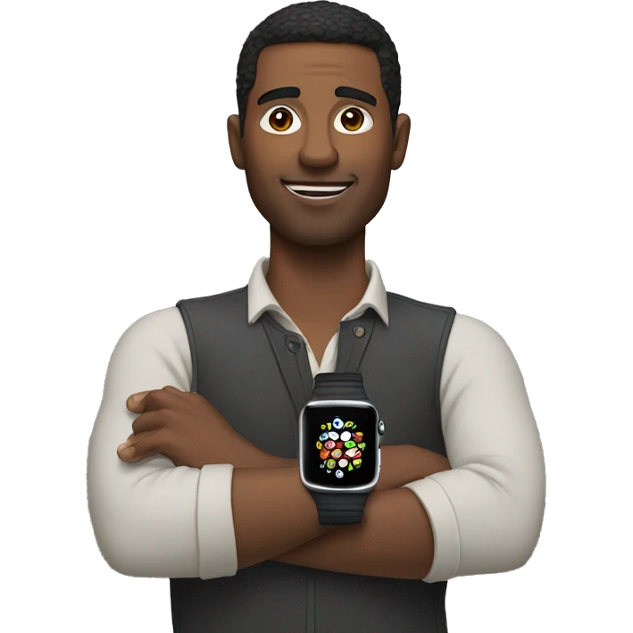 Men with Apple Watch  emoji