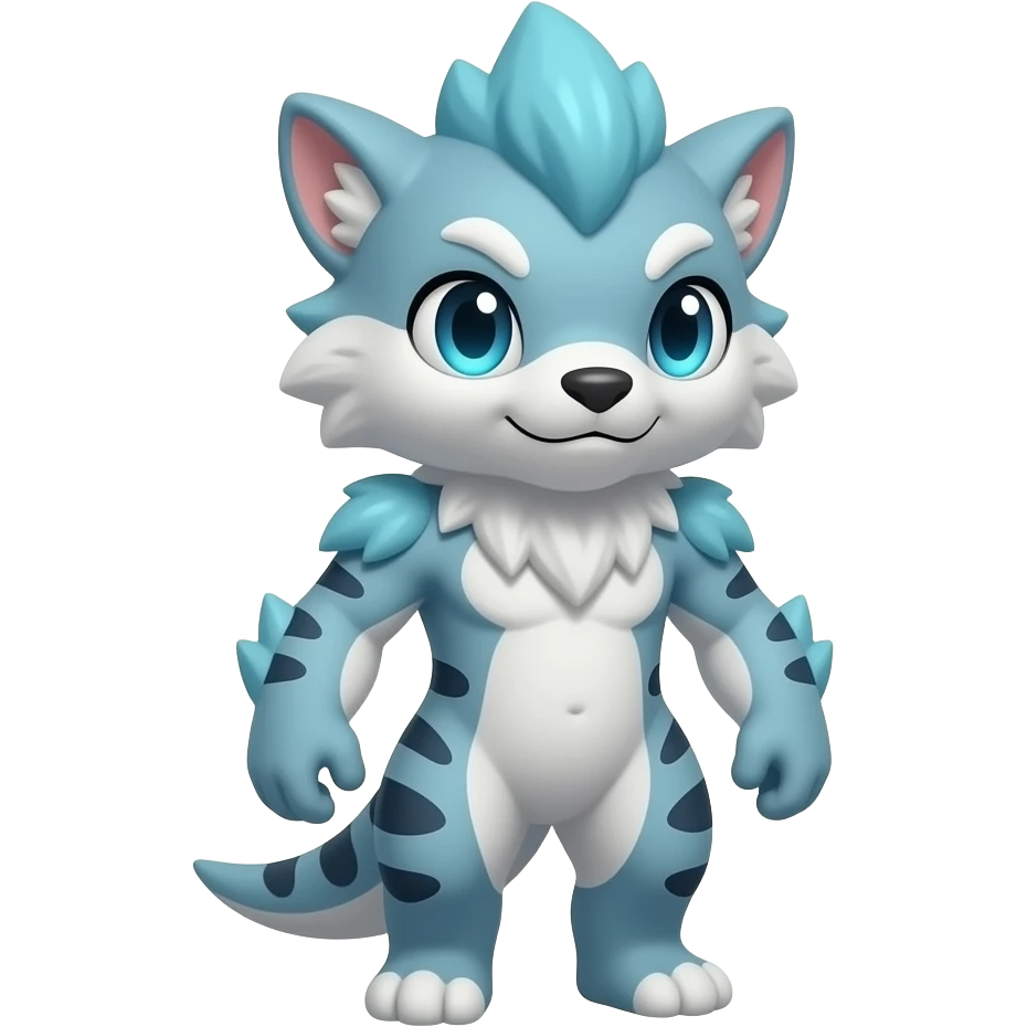 Anthropomorphic sergal-vernid-protogen-primagen emoji