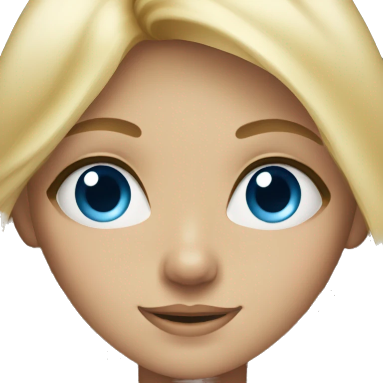 blonde girl with blue eyes emoji