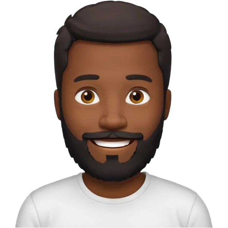 black bearded man in white t shirt emoji